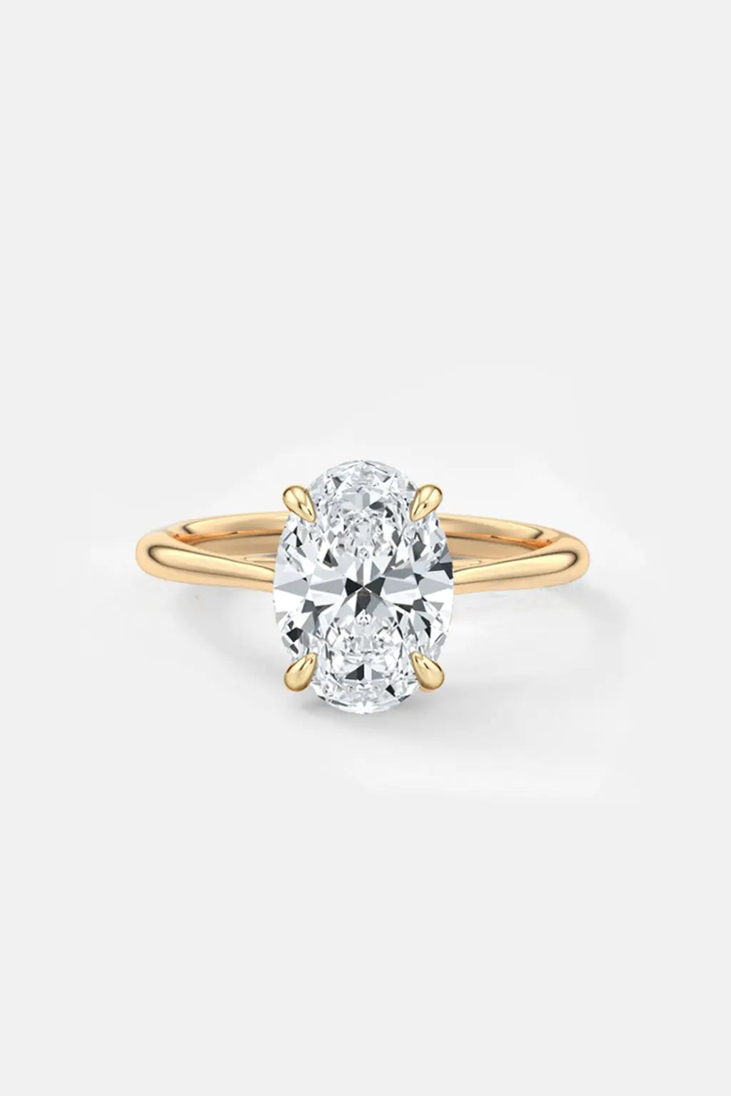 2.50ct oval solitaire lab grown diamond engagement ring 14k solid yellow gold ag & co jewellery