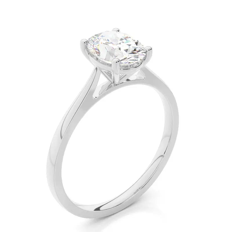 2.50ct oval solitaire lab grown diamond engagement ring 14k white gold ag & co jewellery