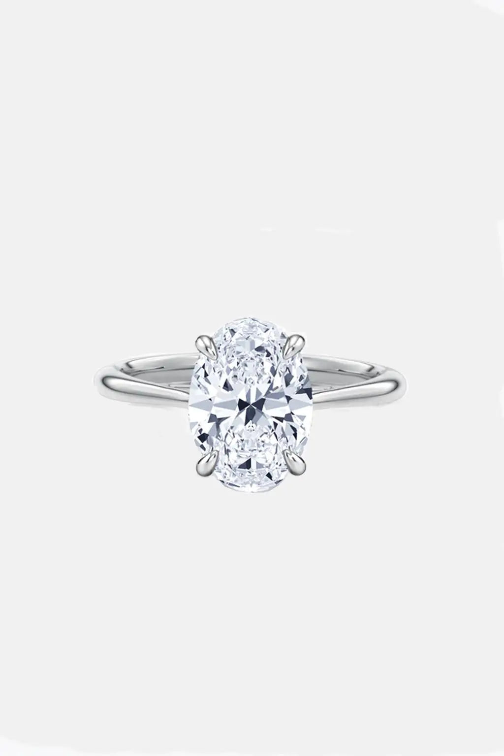 2.50ct oval solitaire lab grown diamond engagement ring 14k white gold ag & co jewellery