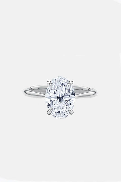 2.50CT Oval Solitaire Lab Grown Diamond Engagement Ring 14K White Gold AG & CO Jewellery