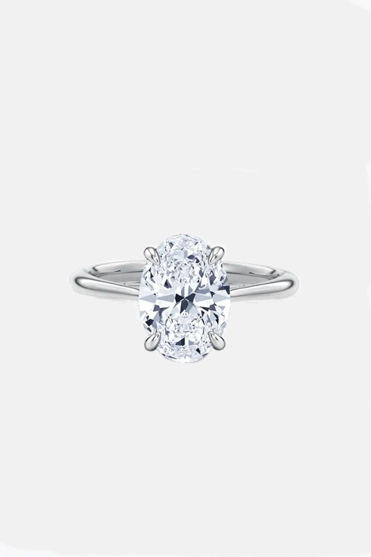 2.50CT Oval Solitaire Lab Grown Diamond Engagement Ring 14K White Gold AG & CO Jewellery