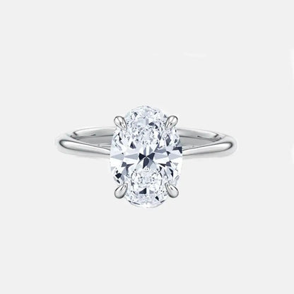 2.50CT Oval Solitaire Lab Grown Diamond Engagement Ring 14K White Gold AG & CO Jewellery