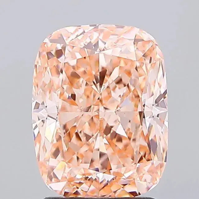 2.52ct Cushion modified Lab Grown Diamond (Colour Fancy Intense Orangey Pink, Clarity VVS2, IGI Certified) - AG & CO Jewellery
