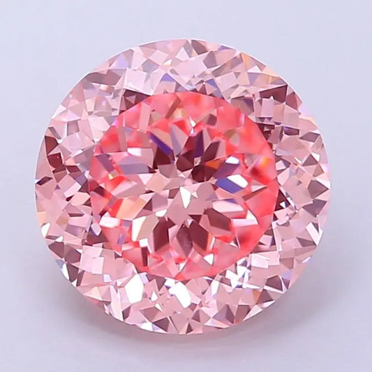 2.52ct Portuguese Cut Fancy Intense Pink Lab Grown Diamond – VVS2 | Rare & Romantic