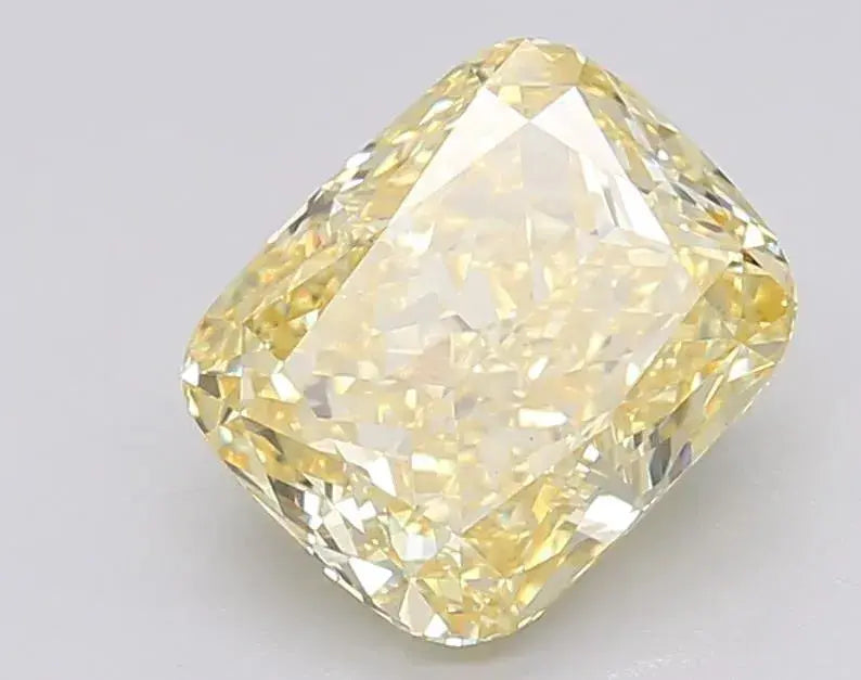 2.55ct cushion brilliant lab grown diamond (colour fancy vivid yellow, clarity vs1, cut vg, igi certified) - ag & co jewellery