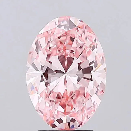 2.70ct Oval Lab Grown Diamond (Colour Fancy Vivid Pink, Clarity VVS2, IGI Certified) - AG & CO Jewellery
