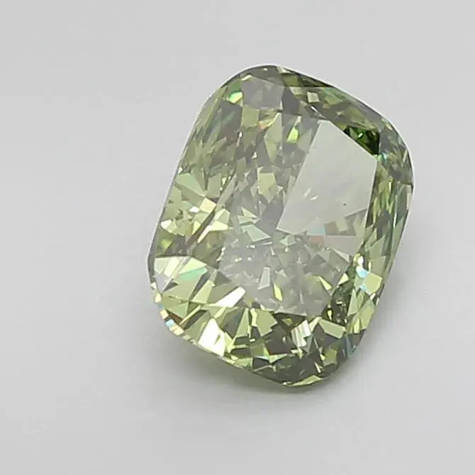 2.76ct cushion brilliant lab grown diamond (colour fancy vivid green, clarity vs1, igi certified) - ag & co jewellery