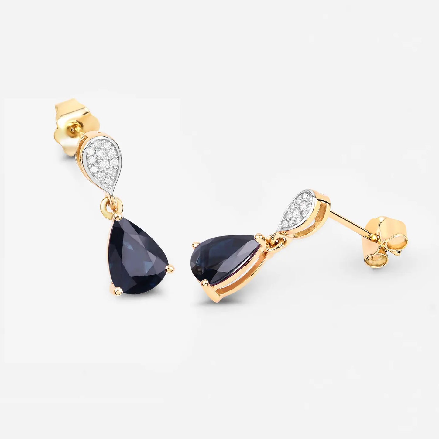 2.76ct natural blue sapphire and diamond earrings ag & co jewellery