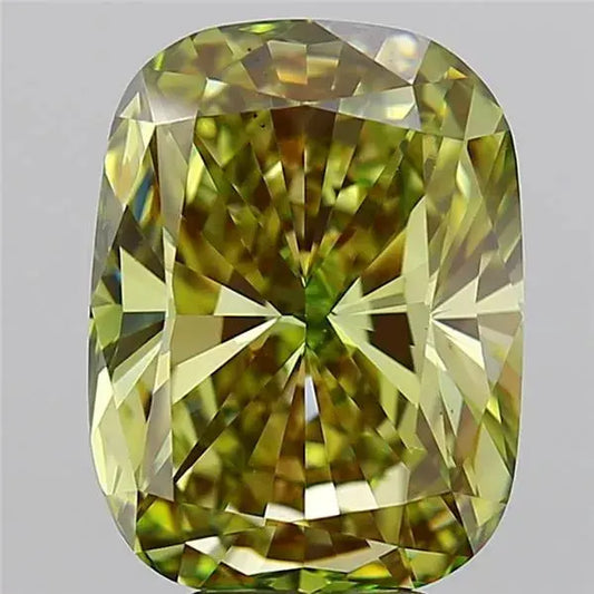 6.00ct Elongated Cushion brilliant Lab Grown Diamond (Colour Fancy Intense Green, Clarity VS2, IGI Certified) - AG & CO Jewellery