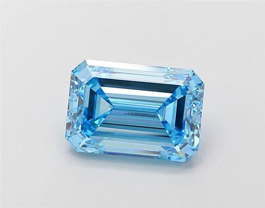 2.51ct Emerald Lab Grown Diamond (Colour Fancy Vivid Blue, Clarity VVS2, IGI Certified) AG & CO Jewellery