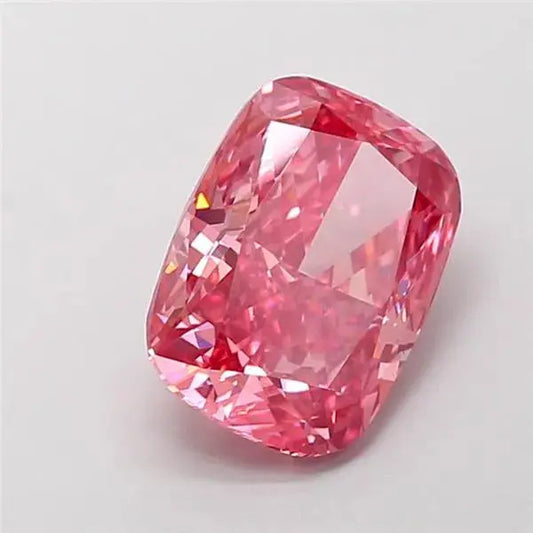 3.40ct Elongated Cushion Modified Lab Grown Diamond (Colour Fancy Vivid Pink, Clarity VS1, IGI Certified) - AG & CO Jewellery