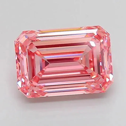 5.02ct Emerald Lab Grown Diamond (Colour Fancy Vivid Pink, Clarity VS1, IGI Certified) - AG & CO Jewellery