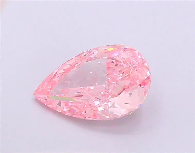 3.87ct pear lab grown diamond (colour fancy vivid pink, clarity vs1, igi certified) ag & co jewellery