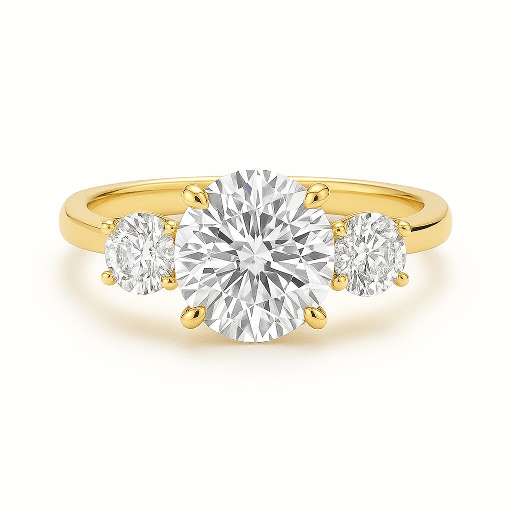Nina - Round Trilogy Engagement Ring AG & CO Jewellery