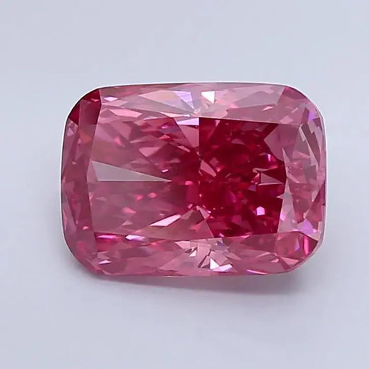 4.56ct Elongated Cushion brilliant Lab Grown Diamond (Colour Fancy Vivid Purplish Pink, Clarity VS2, IGI Certified) - AG & CO Jewellery
