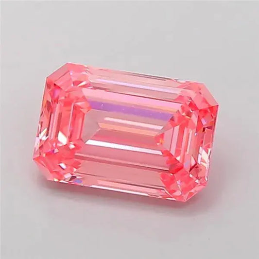 3.06ct Emerald Lab Grown Diamond (Colour Fancy Vivid Pink, Clarity VVS2, IGI Certified) - AG & CO Jewellery