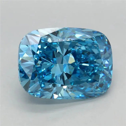 3.09ct Elongated Cushion modified Lab Grown Diamond (Colour Fancy Vivid Blue, Clarity VS1, IGI Certified) - AG & CO Jewellery