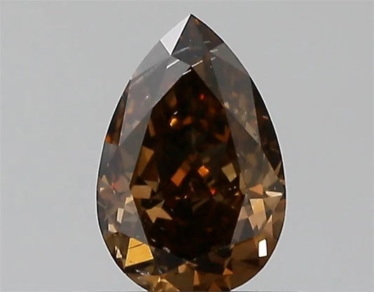 0.50ct Pear Natural Diamond (Colour Fancy Dark Orangey Brown, Clarity SI2, GIA Certified) AG & CO Jewellery