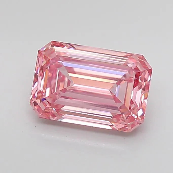 3.03ct Emerald Lab Grown Diamond (Colour Fancy Vivid Pink, Clarity VVS2, IGI Certified) AG & CO Jewellery
