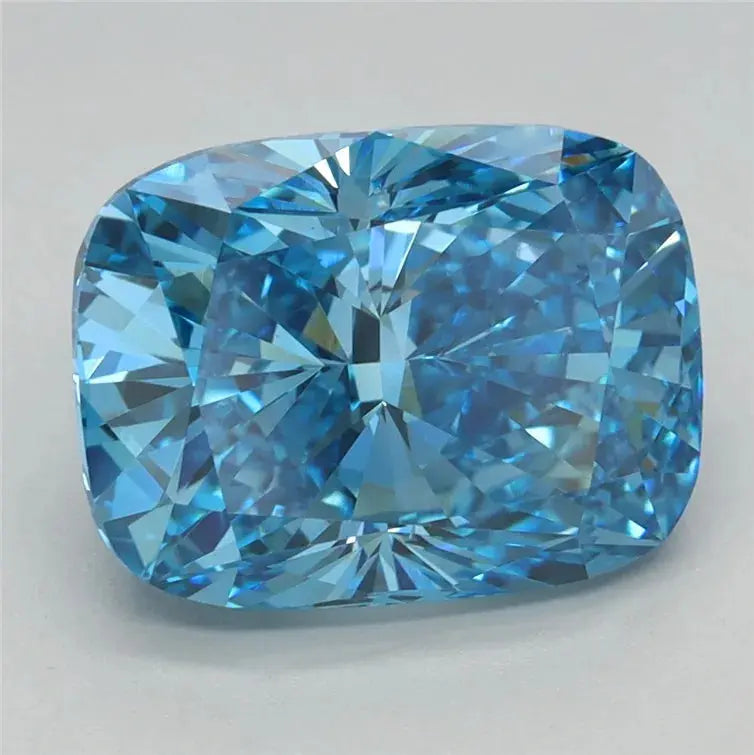 3.47ct Elongated Cushion brilliant Lab Grown Diamond (Colour Fancy Vivid Blue, Clarity VS1, IGI Certified) - AG & CO Jewellery