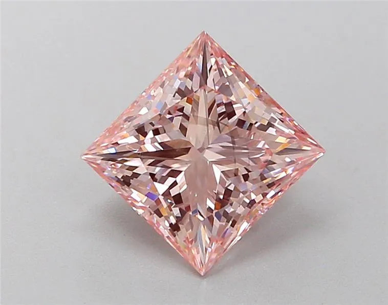2.11ct Princess Lab Grown Diamond (Colour Fancy Intense Pink, Clarity VS2, IGI Certified) AG & CO Jewellery