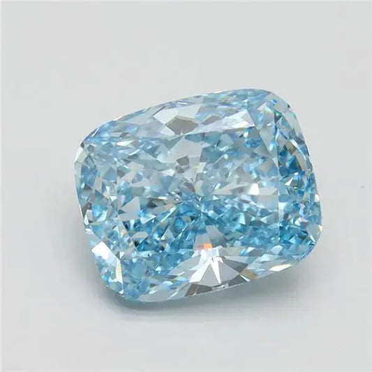 2.65ct Elongated Cushion brilliant Lab Grown Diamond (Colour Fancy Vivid Blue, Clarity VS2, IGI Certified) - AG & CO Jewellery