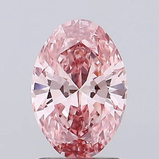 1.51ct Oval Lab Grown Diamond (Colour Fancy Vivid Pink, Clarity VVS2, IGI Certified) AG & CO Jewellery