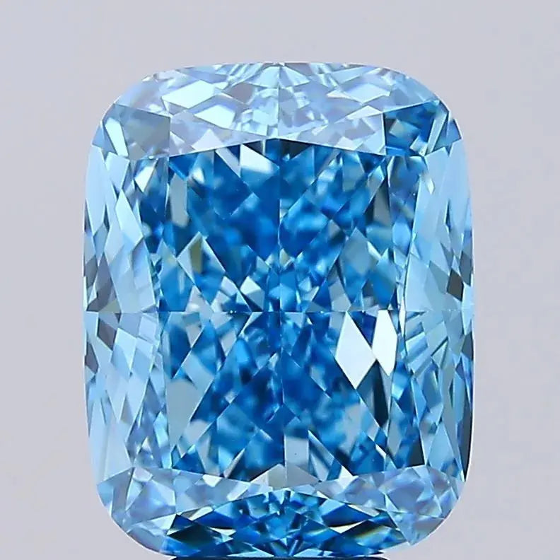 8.70ct elongated cushion modified lab grown diamond (colour fancy vivid blue, clarity vs1, igi certified) - ag & co jewellery