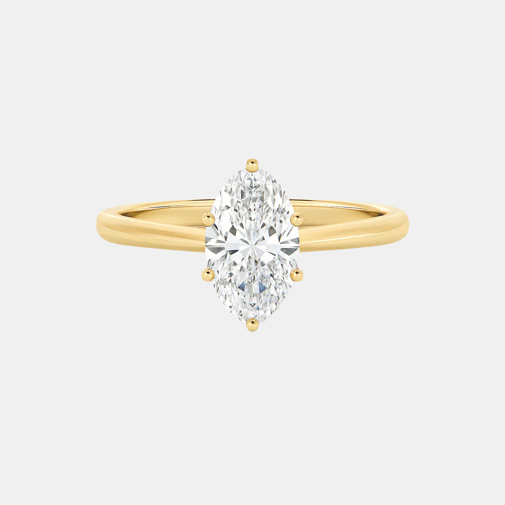 Ellyse - 6 Claw Marquise Solitaire Engagement Ring AG & CO Jewellery