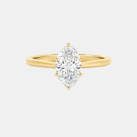 Ellyse - 6 Claw Marquise Solitaire Engagement Ring AG & CO Jewellery