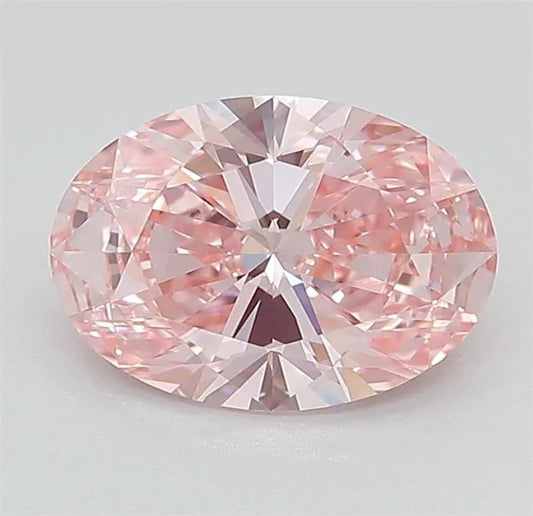1.76ct Oval Lab Grown Diamond (Colour Fancy Vivid Pink, Clarity IF, Cut EX, IGI Certified) AG & CO Jewellery