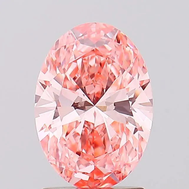 1.58ct Oval Lab Grown Diamond (Colour Fancy Vivid Pink, Clarity VVS2, IGI Certified) AG & CO Jewellery