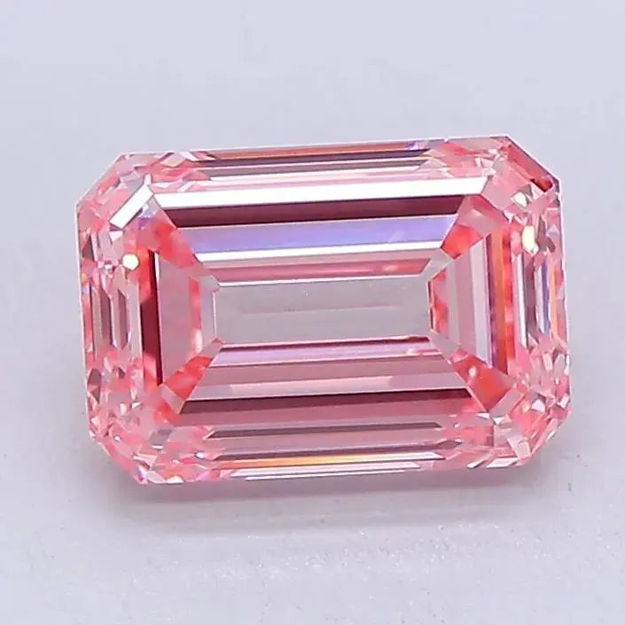2.43ct emerald lab grown diamond (colour fancy vivid pink, clarity vvs2, igi certified) - ag & co jewellery
