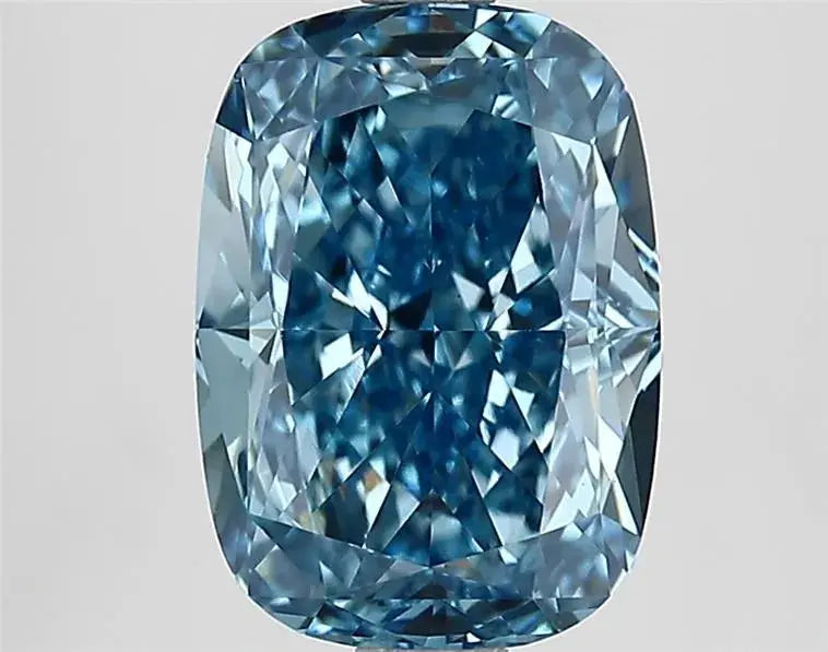 3.23ct elongated cushion modified lab grown diamond (colour fancy vivid blue, clarity vs1, igi certified) - ag & co jewellery