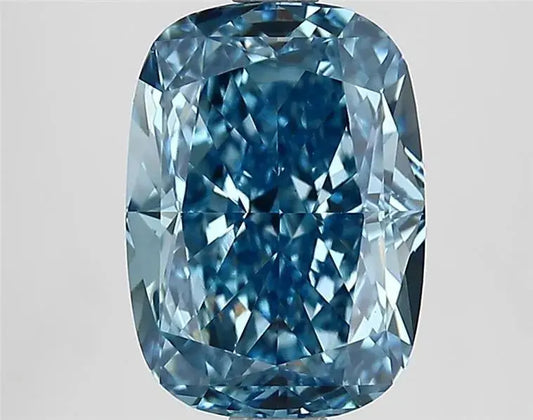 3.23ct Elongated Cushion modified Lab Grown Diamond (Colour Fancy Vivid Blue, Clarity VS1, IGI Certified) - AG & CO Jewellery