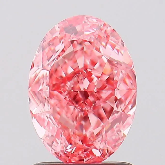 1.66ct Oval Lab Grown Diamond (Colour Fancy Vivid Pink, Clarity VVS2, IGI Certified) AG & CO Jewellery