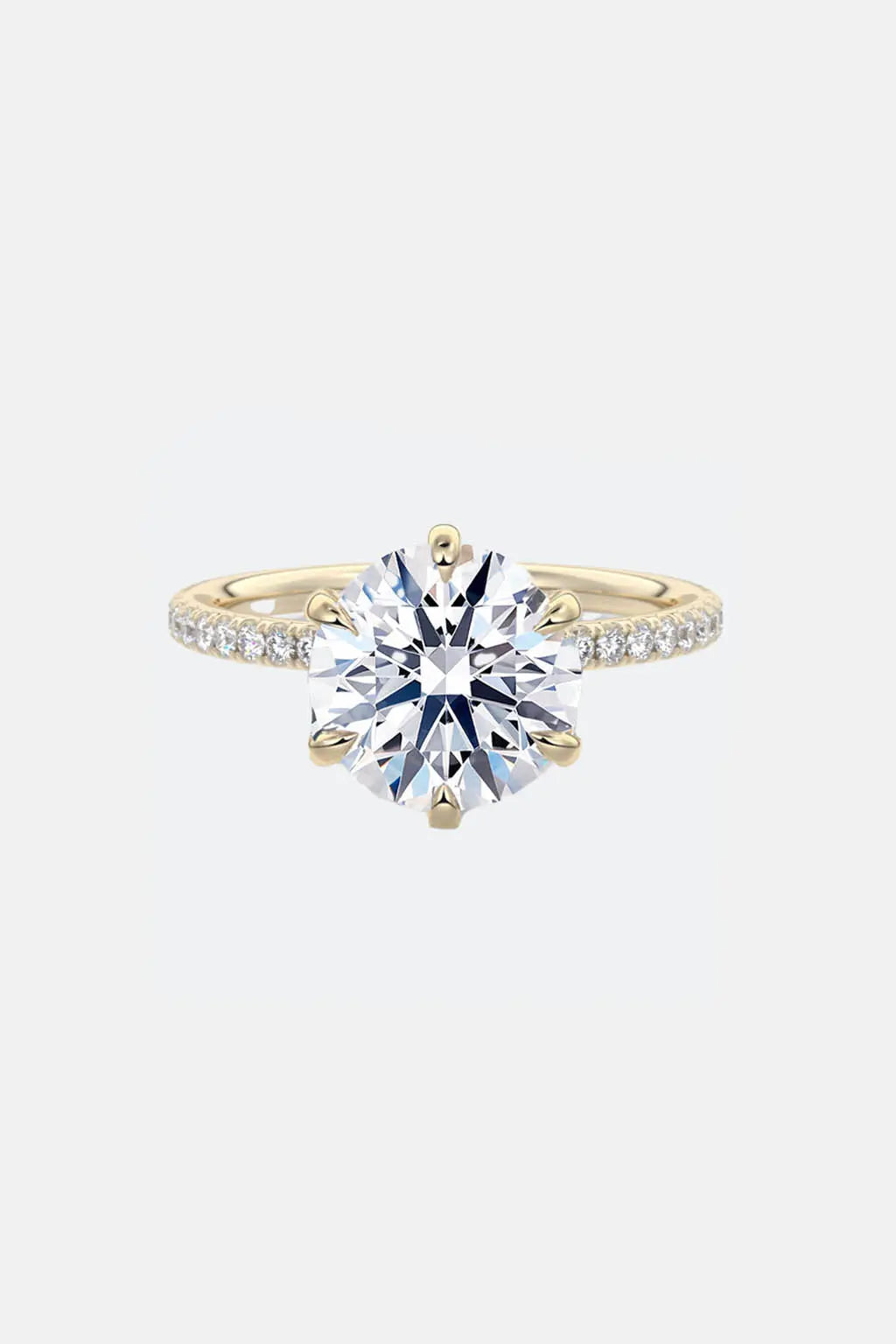 3.00 carat lab grown round solitaire engagement with hidden halo ring ag & co jewellery
