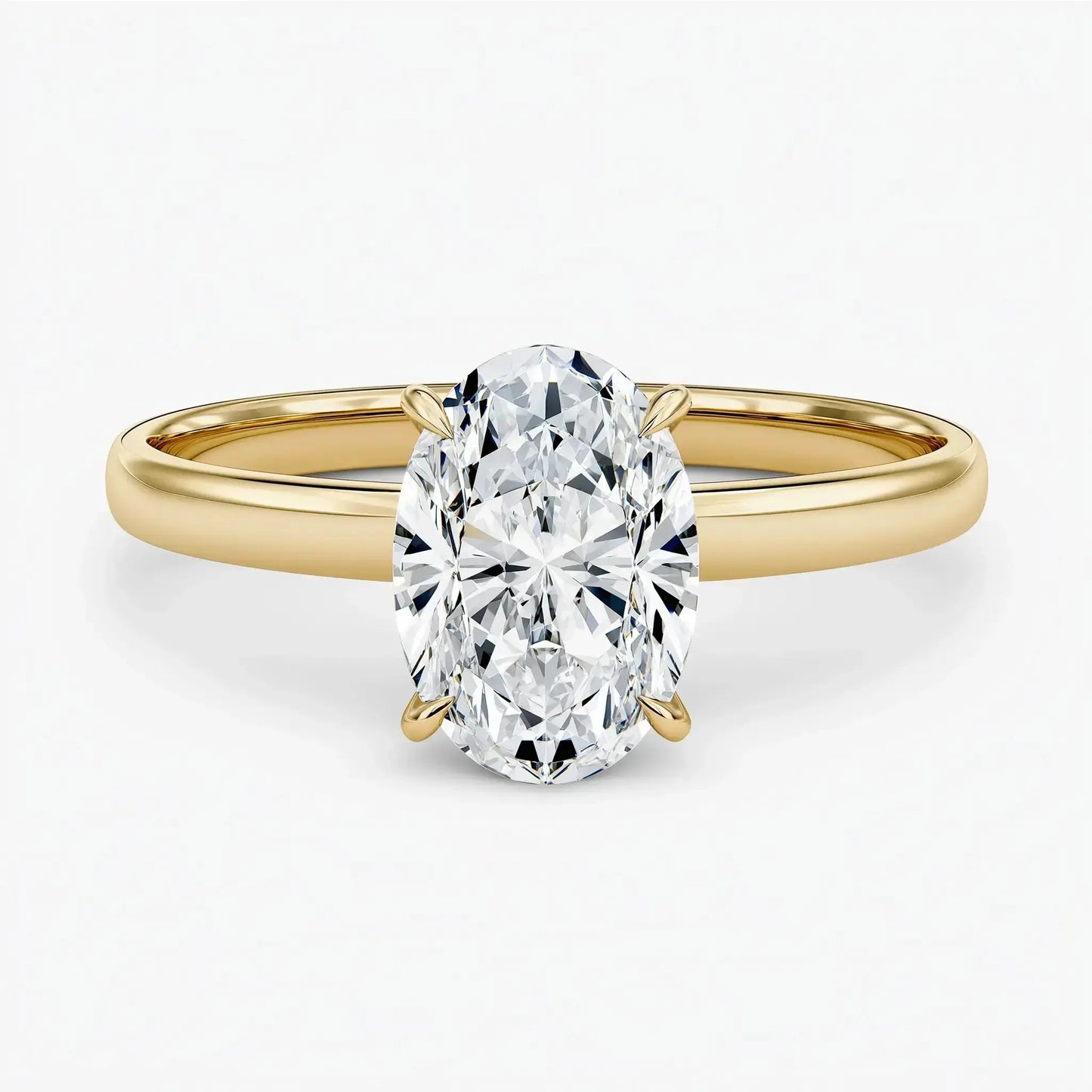 2.50ct oval solitaire lab grown diamond engagement ring 14k solid gold ag & co jewellery