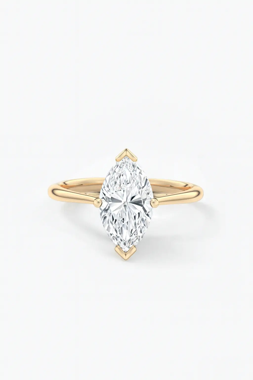 3.00CT Marquise Solitaire Engagement Ring 18K Solid Yellow Gold AG & CO Jewellery