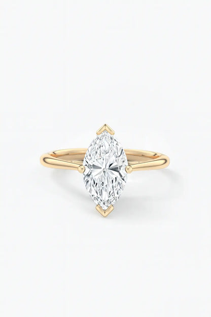 3.00CT Marquise Solitaire Engagement Ring 18K Solid Yellow Gold AG & CO Jewellery