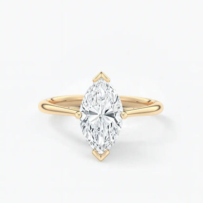 3.00CT Marquise Solitaire Engagement Ring 18K Solid Yellow Gold AG & CO Jewellery