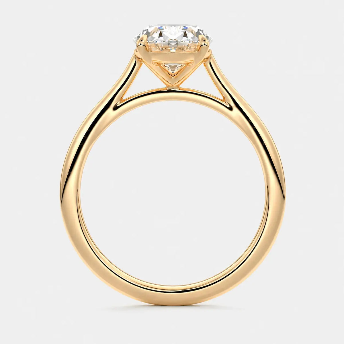 3.02ct Oval Cathedral Solitaire Engagement Ring AG & CO Jewellery