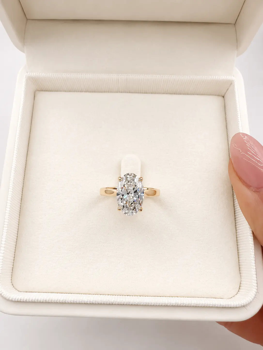 3.02ct oval cathedral solitaire engagement ring ag & co jewellery