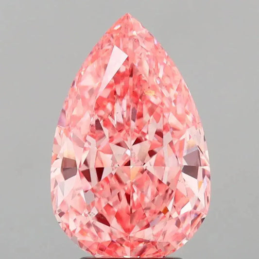 3.07ct Pear Lab Grown Diamond (Colour Fancy Vivid Pink, Clarity VS2, IGI Certified) AG & CO Jewellery