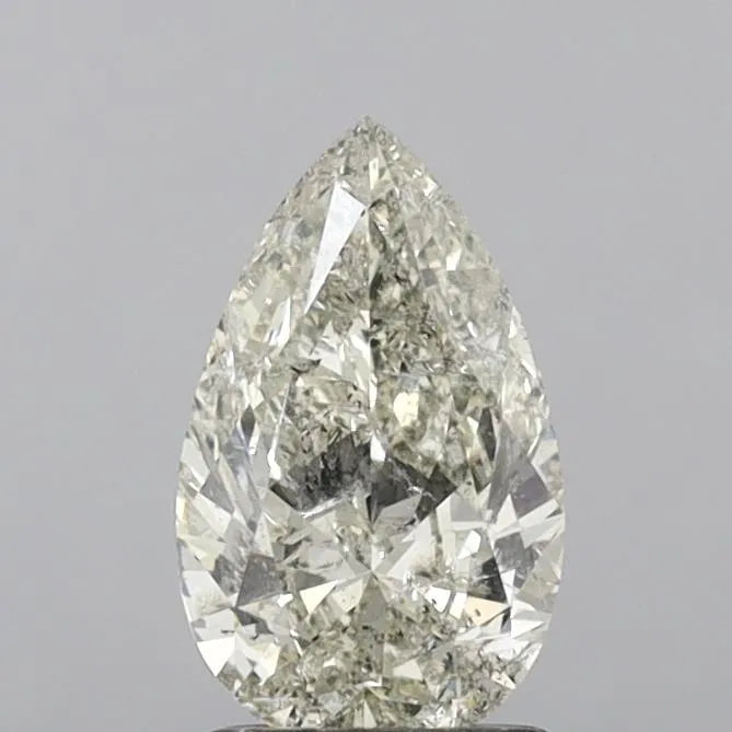 1.54ct pear natural diamond (colour j, clarity i1, cut vg, igi certified)