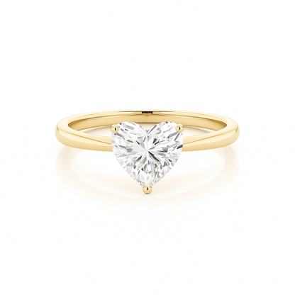Maria - 5 Claw Heart Solitaire Diamond Engagement Ring