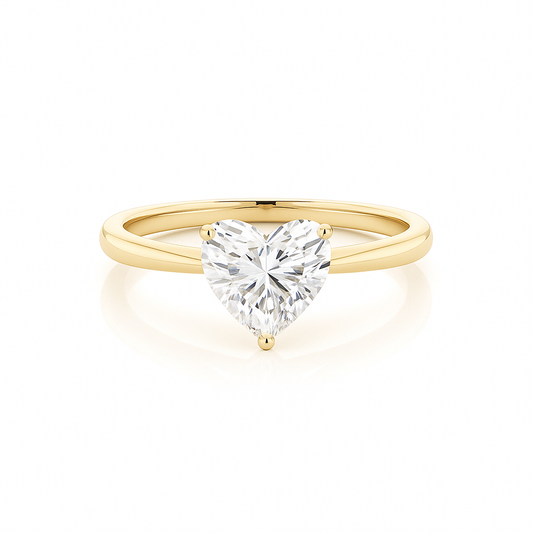 Maria - 5 Claw Heart Solitaire Diamond Engagement Ring