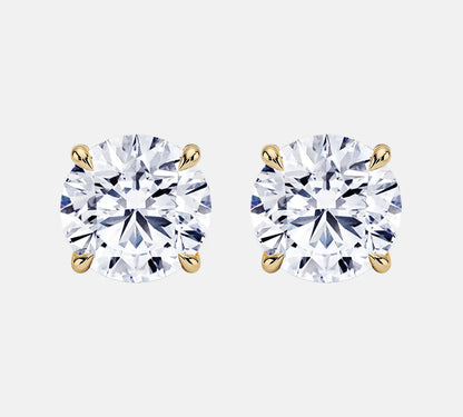 4-Prong Solitaire Stud Diamond Earrings AG & CO Jewellery