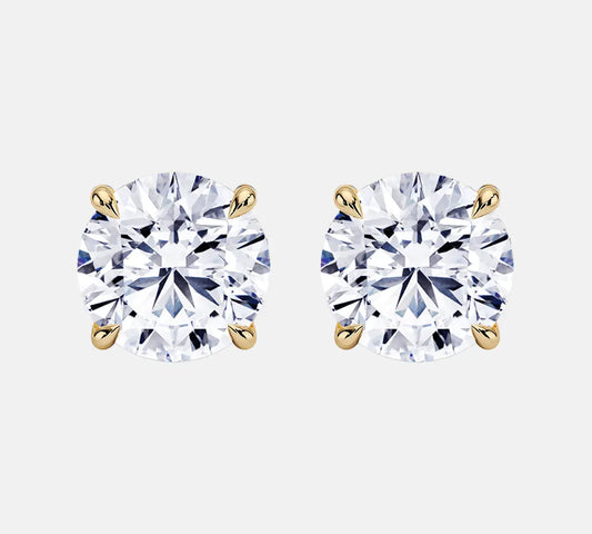 4-Prong Solitaire Stud Diamond Earrings AG & CO Jewellery