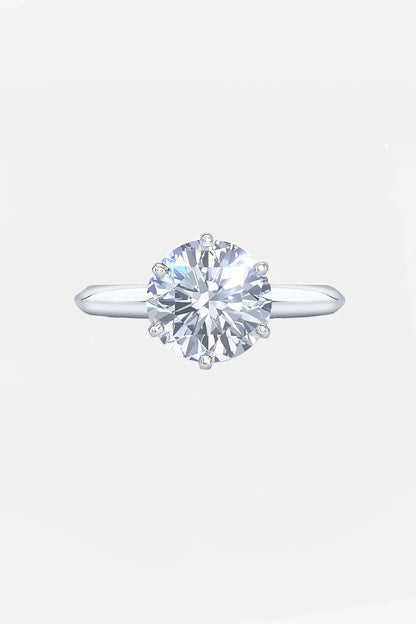 4.00 Carat 6 Claw Round Solitaire Engagement Ring - Lab Grown Diamond - 14K Gold AG & CO Jewellery